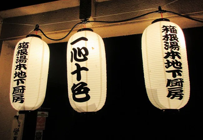 No.1 創作料理屋様の店外装飾用12号長型ビニール提灯を製作いたしました。