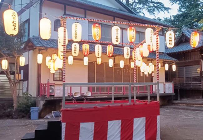 No.103 盆踊りの櫓装飾用9号長型ビニール提灯を製作いたしました。