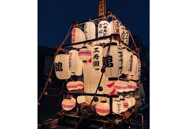 No.109 お祭りの神輿装飾用9号長型・9号丸型ビニール提灯を製作いたしました。