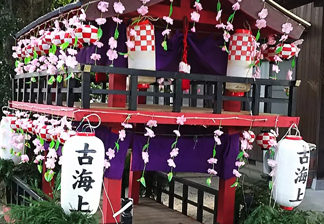 No.3 お祭りの山車装飾用9号長型ビニール提灯を製作いたしました。