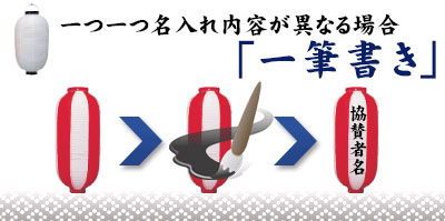 一つ一つ名入れないようが異なる場合「一筆書き」